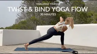 30 min Twist & Bind Yoga Flow // Get Sweaty & Challenge Yourself // By Marina Lukoschat