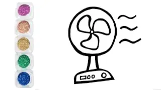 【How to draw fan.】 Easy Drawing for kids.