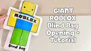 💛paper diy💛 ROBLOX giant Blind Bag opening + tutorial | ASMR | applefrog
