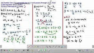 MATH: FORM2: EQUATIONS OF A STRAIGHT LINE: LESSON 7 (KCSE 2019 PP1 NO.18)