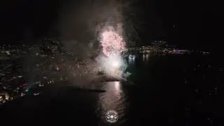 Retalls musicats del Castell de Focs de Sitges 2024 des de l'aire