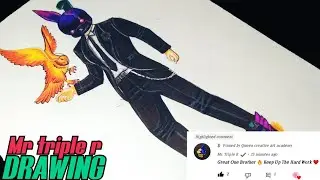 FREE FIRE DRAWING | 🇧🇩 MR TRIPLE R DRAWING | FT. @MrTripleR  অঙ্কন| FREEFIRE