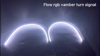 Flow Series Tubes Strip Light , chasing rgb color + amber turn signal , smartphone app control