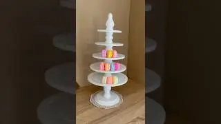 Macaron tower wood stand, Wedding dessert display, Wooden macaroon stand tower desserts sweet table