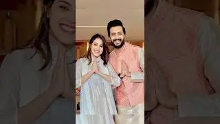 Riteish Deshmukh with wife Genelia #family
