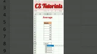 Average in EXCEL 