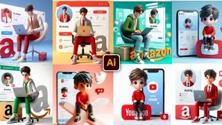 How to Make 3D AI Social Media Images | Bing AI Image Generator | How to Create Images with Bing AI