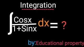 ∫cosx/1+sinx dx/ integration of cosx/1+sinx /(integration by substitution method)