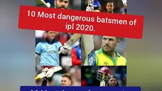 10 Most dangerous batsmen of Vivo IPL 2020. Most_destructive_top_order_batsmen_of_vivo_IPL_2020.