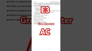 how to solve E3 gree Inverter Ac 