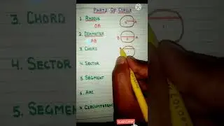 Parts of a Circle /Radius /Diameter /Chord /Sector /Segment /Arc  