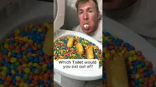 Eating JUNK FOOD out of gas station toilet