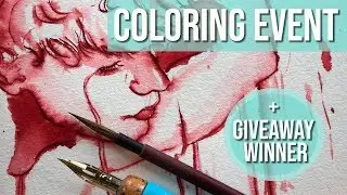 Dip Pen and Ink Experiment + Coloring Event and Giveaway WINNER!!