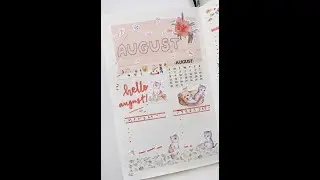 August - Plan with Me / Bullet Journal Setup 2021 #shorts