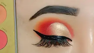 Easy Cut Crease eye makeup on dummy | Step by Step bridal eye makeup on practice board | She shines