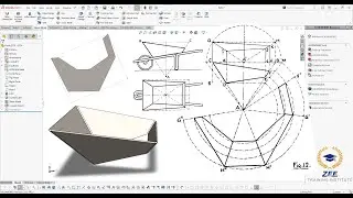 Pyramid Frustum Development 2 | Sheet Metal | Solidowkrs Urdu Hindi