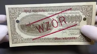 Piękne egzemplarz WZORU banknotu 1 milion 1923