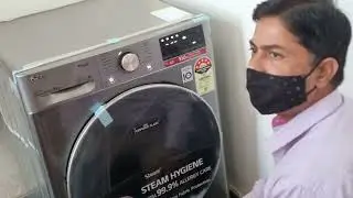 LG 9 Kg Front Loading Washing Machine FHV1409ZWP | Installation | Instructions | How to Use in Hindi