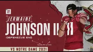 Jermaine Johnson (DE FSU) vs Notre Dame 2021