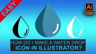 WATER DROP ICON I WANT TO DRAW A  BUT I CAN'T! HOW DO I DO IT? ILLUSTRATOR TUTORIAL #drawing #icon