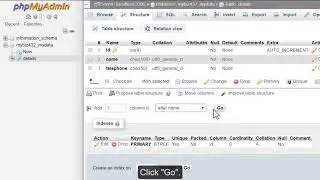 Inserting fields into database tables with phpMyAdmin - HOSTIMUL