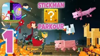 Stickman Parkour: Jump and run - Gameplay Walkthrough Part #1 (Level 1 -20)