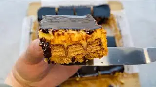 How To Make Quick & Easy Baked Nestlé Kit Kat Condensed Milk Cheesecake Slice