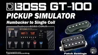 BOSS GT 100 HUMBUCKER to SINGLE COIL Pickup Simulator