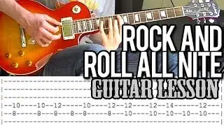 KISS - 'Rock And Roll All Nite' Guitar Lesson (With Tab!)