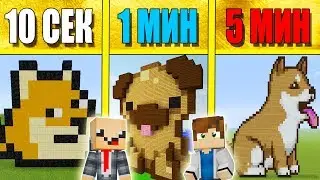 НУБ И ПРО СТРОЯТ СОБАЧКУ ЗА 5 МИНУТ / 1 МИНУТА / 10 СЕКУНД! БИТВА СТРОИТЕЛЕЙ!