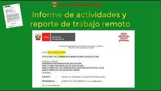 Informe de actividades y reporte de actividades, según el Oficio Múltiple 049