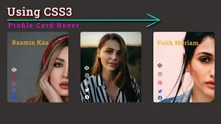 Pure Css Profile Card hover Effects|| Only Html & Css Tutorial