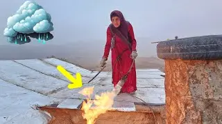 No one was there to help | Nomadic mother saves shelter under heavy snow