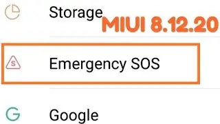 Emergency SOS Feature on MIUI 8.12.20 Global Beta Version