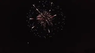 Fireworks at Ann Lake in Chanhassen, MN, USA on July 4, 2017
