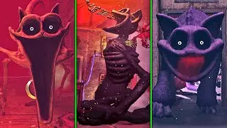 Poppy Playtime: Chapter 3 - All CatNap Scenes (Jumpscares, Voice Lines, Death)