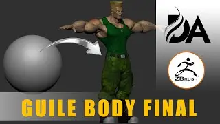 How to Make a STREET FIGHTER GUILE FINAL in ZBrush Tutorial
