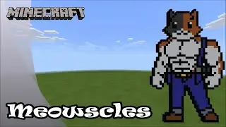 Minecraft: Pixel Art Tutorial and Showcase: Meowscles (Fortnite Battle Royale)
