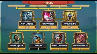 Lords mobile F2P Unlocking T4 and maxed out Monster tree research.