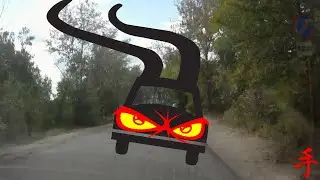 Выезд на полосу встречного движения. Еле успели разъехаться.