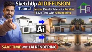 SketchUp AI Diffusion Tutorial | Instant Exterior & Interior Renders | Save Time with AI Rendering