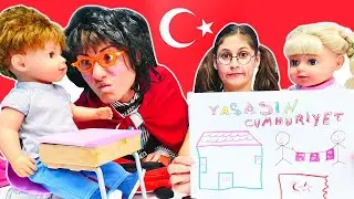 Komik video. Okutay ve Cicisu 29 Ekim Cumhuriyet Bayramı için hazırlıklar yapıyor. Aile videosu