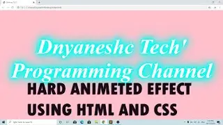 [HTML & CSS] Hard Animeted Effect Using HTML & CSS 2020.