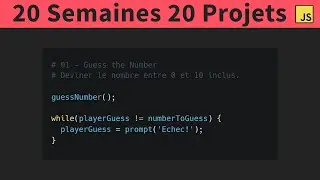 [#1] On débute une série de mini-projet | 20 Semaines 20 Projets | Projet Javascript pour débutants