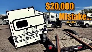 I Bought A $20K Camper and it Tipped Over While Loading!!!
