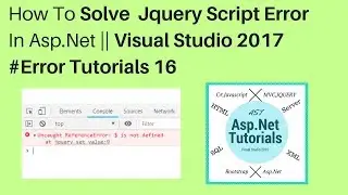 How to solve jquery script error in asp.net || visual studio 2017 