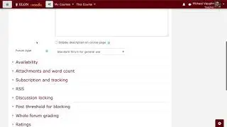 Creating a Forum in Moodle with the Most Commonly Used Settings
