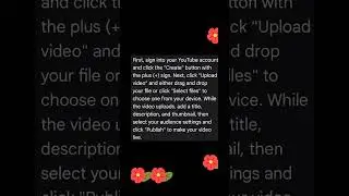 How to upload a video on YouTube