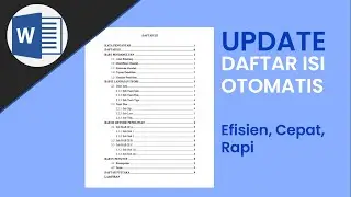 UPDATE.. Cara membuat DAFTAR ISI OTOMATIS CEPAT & RAPI di Word
