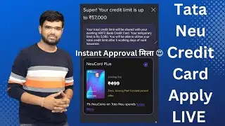 HDFC Bank RuPay Tata Neu Credit Card Apply Process [ LIVE ]
